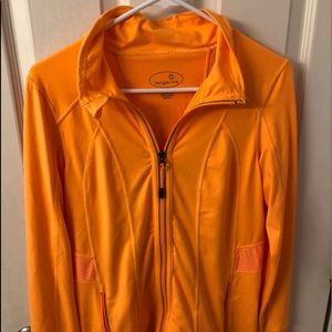 bright orange running jacket